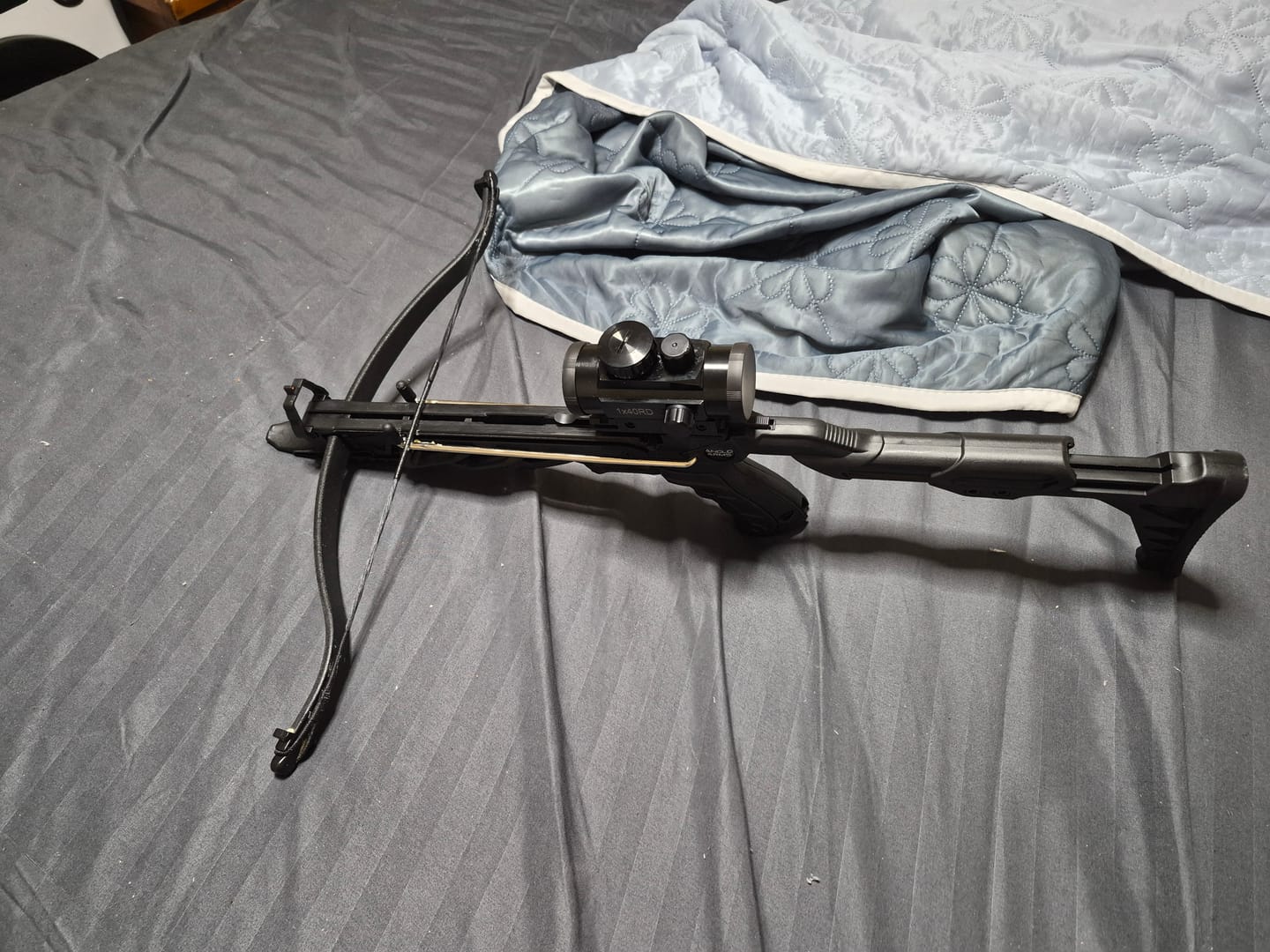 Customer photo review of Op-360 Extendable Self Cocking 80lb Crossbow
