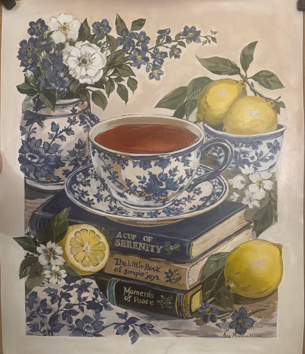 Customer photo review of Tea Time Whiskers | Paint by Number