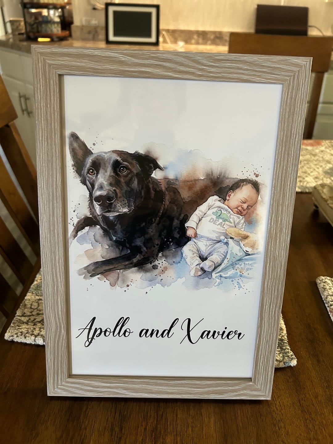 Customer photo review of Custom Watercolor Portrait from Your Photo
