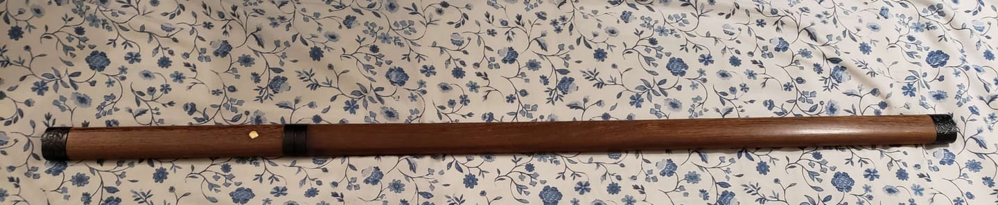 Customer photo review of The Uron To Ken Handmade Chinese Sword Manganese Steel