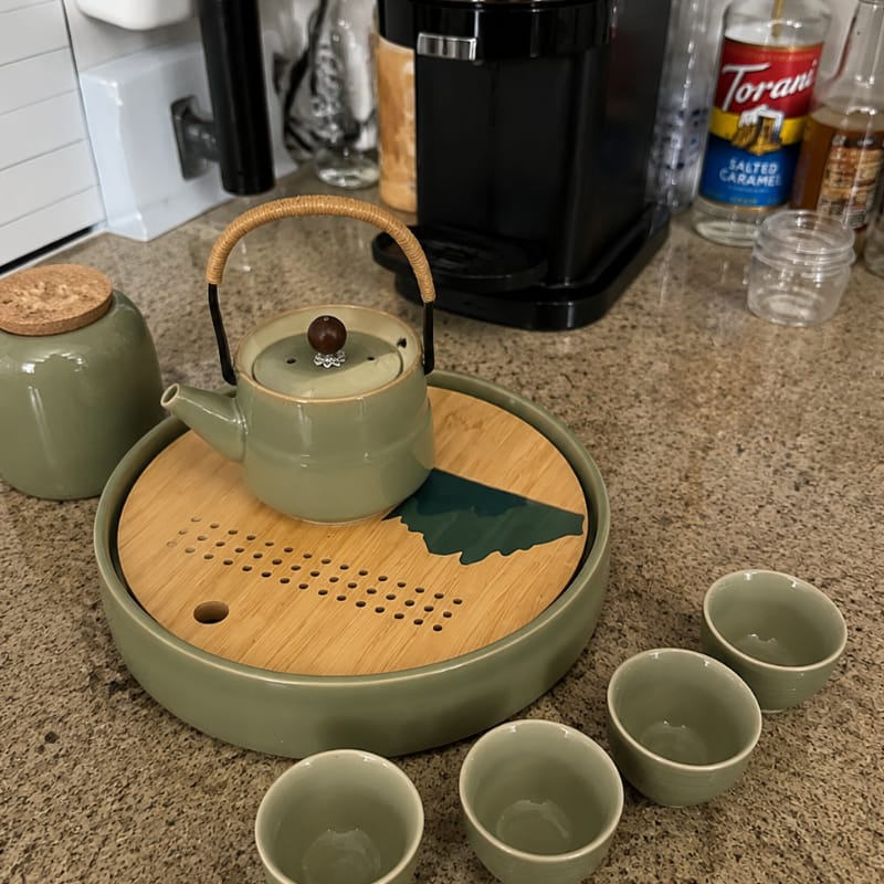 Customer photo review of Takumi Side Grip Teapot Set