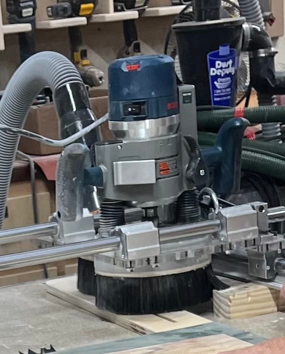 Customer photo review of Router Sled Acrylic Router Base & Brackets