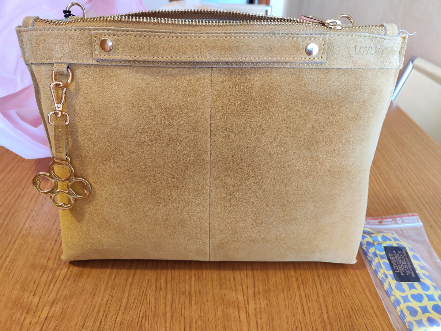 Customer photo review of BORSA SOFY CAMOSCIO OCRA