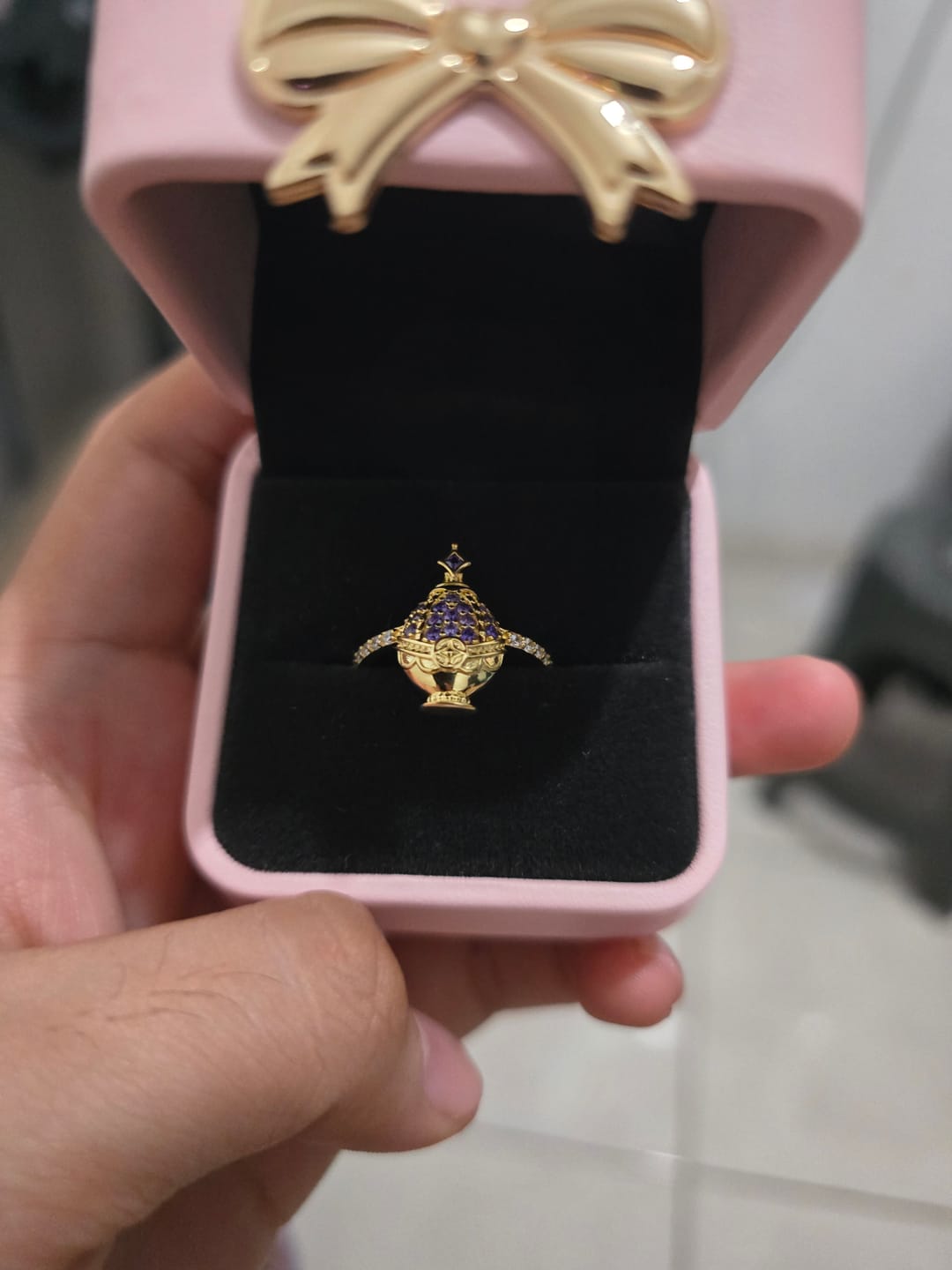 Customer photo review of Anillo Homura Akemi Soul Gem | Plata con Baño de Oro 18k  | Puella Magi Madoka Magica