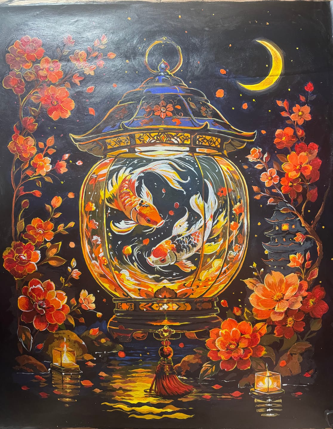 Customer photo review of Koi Lantern