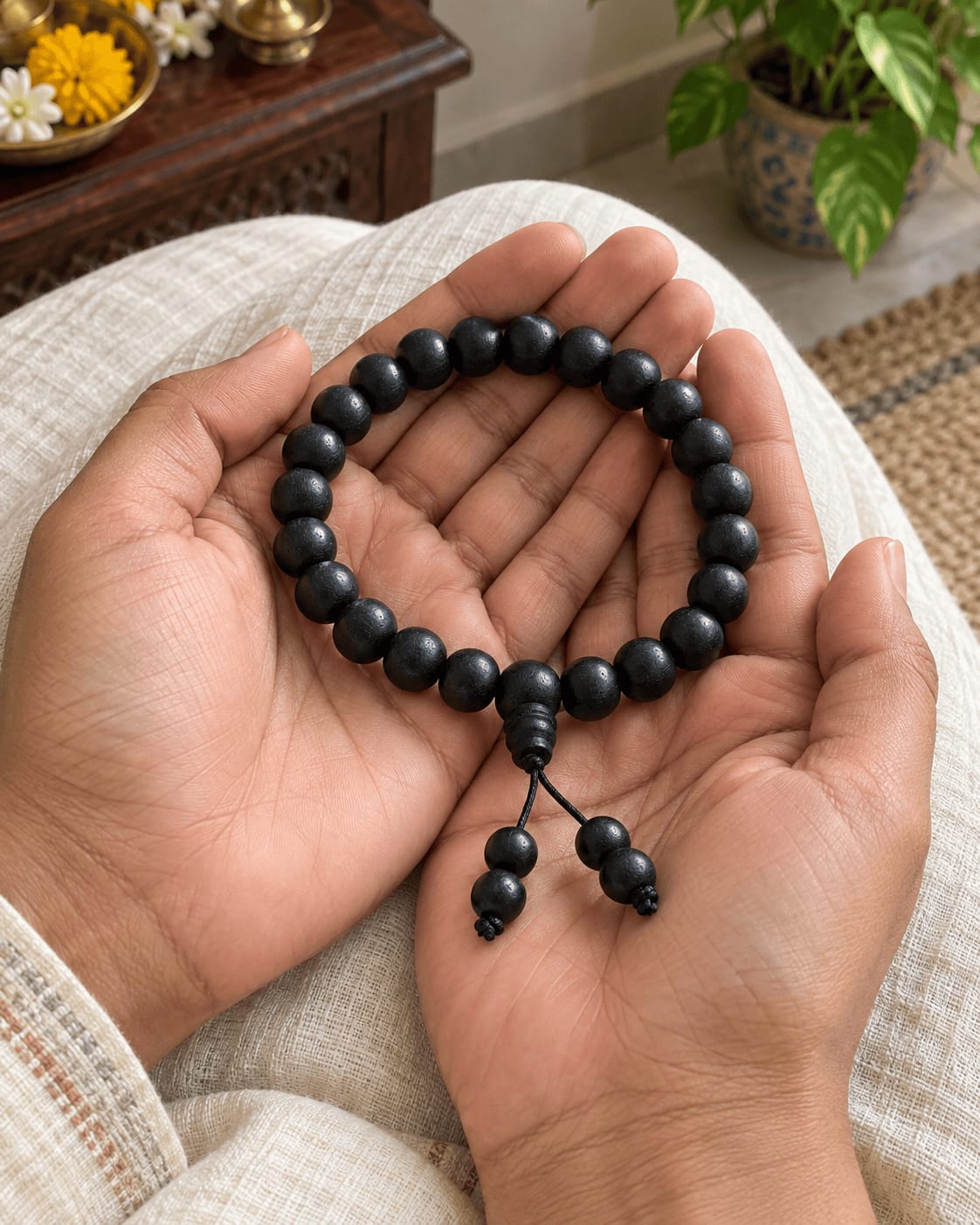 Customer photo review of Natural Karungali Bracelet