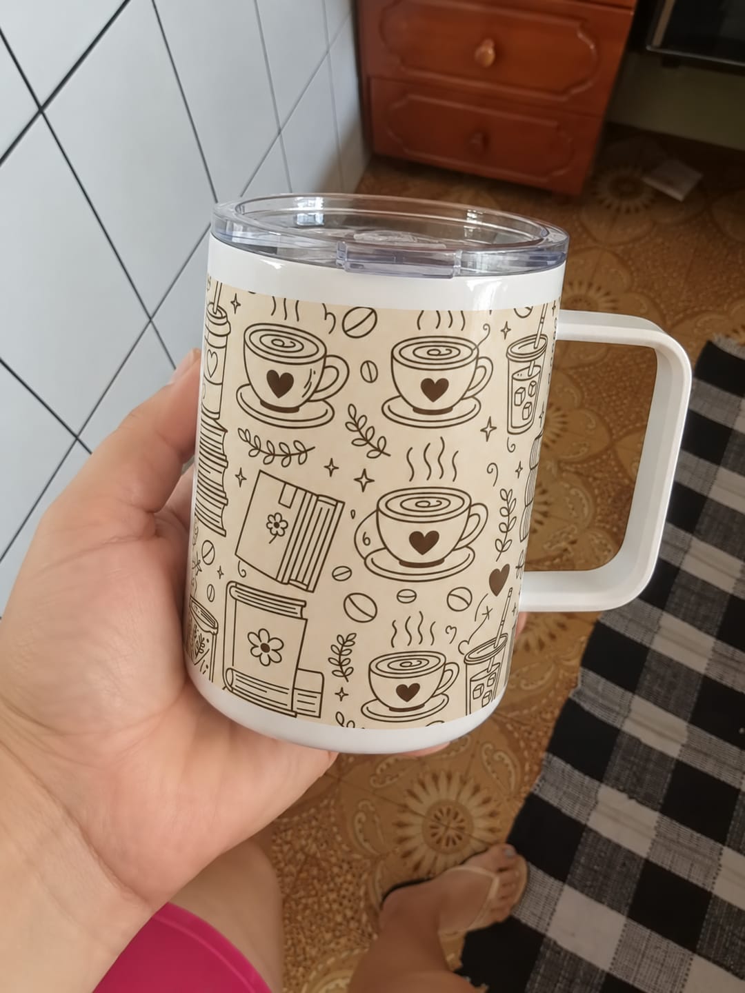 Customer photo review of Do Not Disturb Insulated Mug