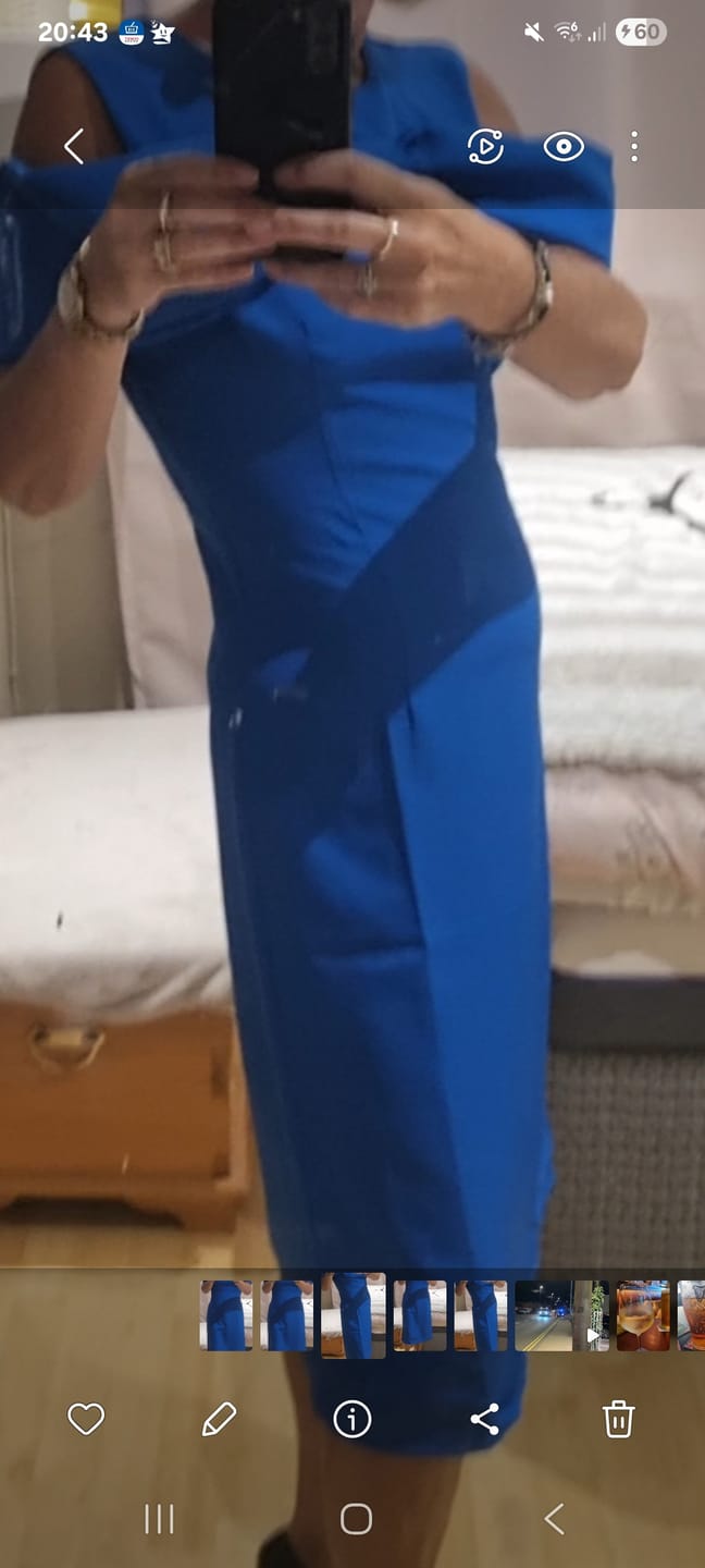 Customer photo review of Stephanie Royal Blue Bow Detail Dress