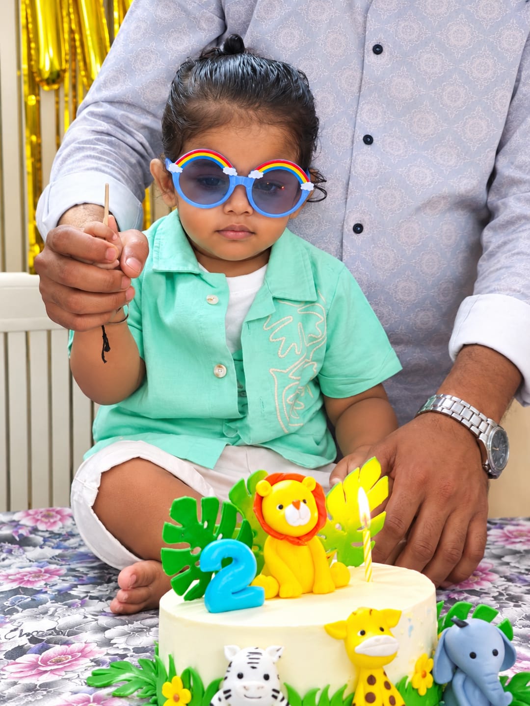 Customer photo review of Animal Party Birthday Cake