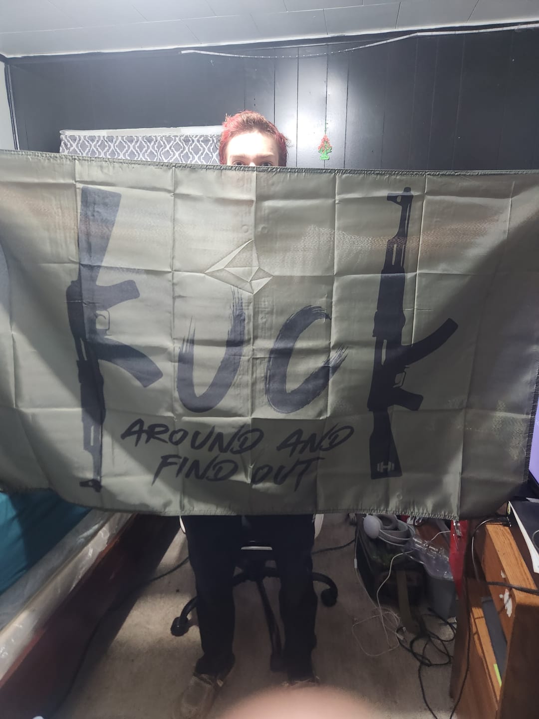 Customer photo review of Fck Around And Find Out Flag