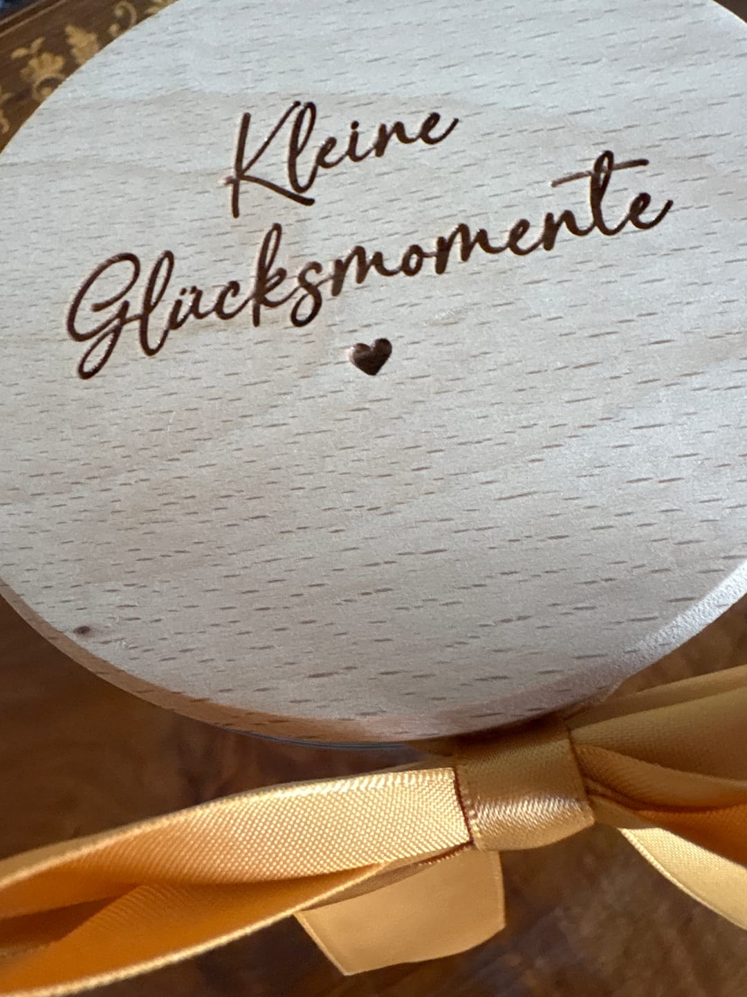 Customer photo review of Geschenkglas „Kleine Glücksmomente“