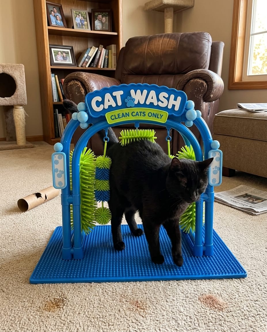Customer photo review of The Purr Arch - Massage Station