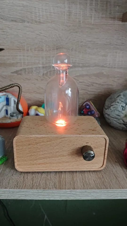 Customer photo review of Waterless Essential Oil Diffuser – Wood & Glass