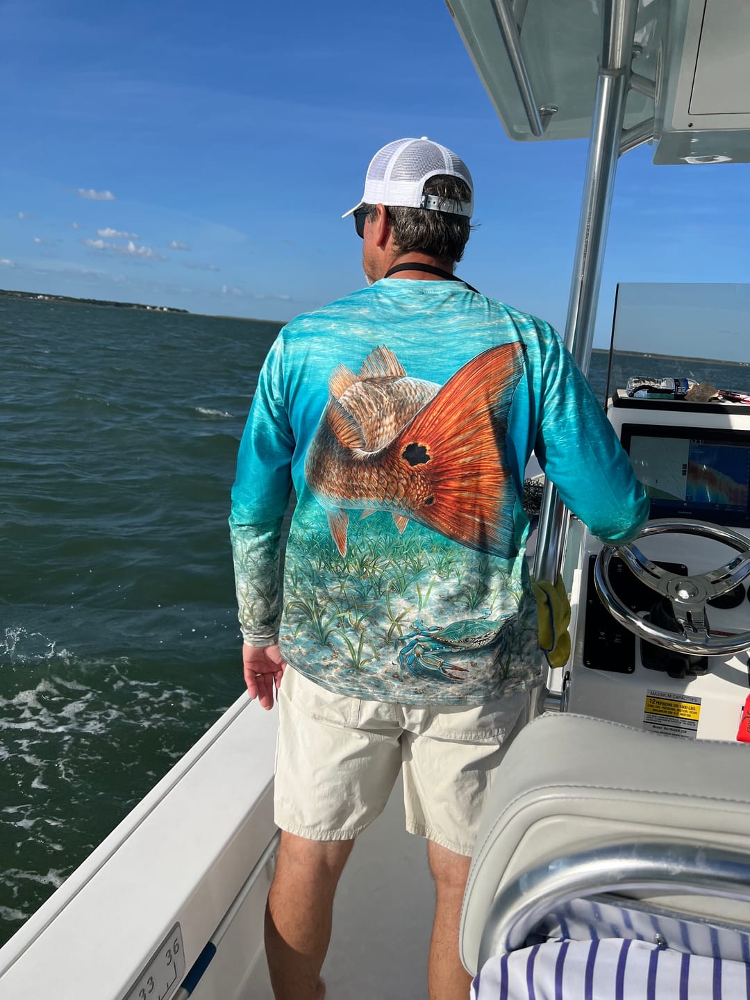 Customer photo review of Performance Fishing Long Sleeve - Redfish Tailing Tide - AOF144