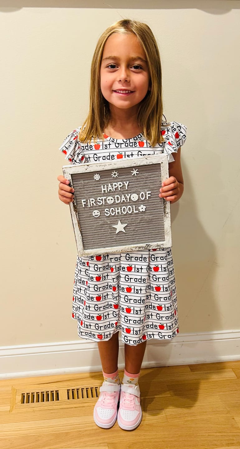 Customer photo review of Class Kutie Grade Level Dress - Pre-K to 5th Grade