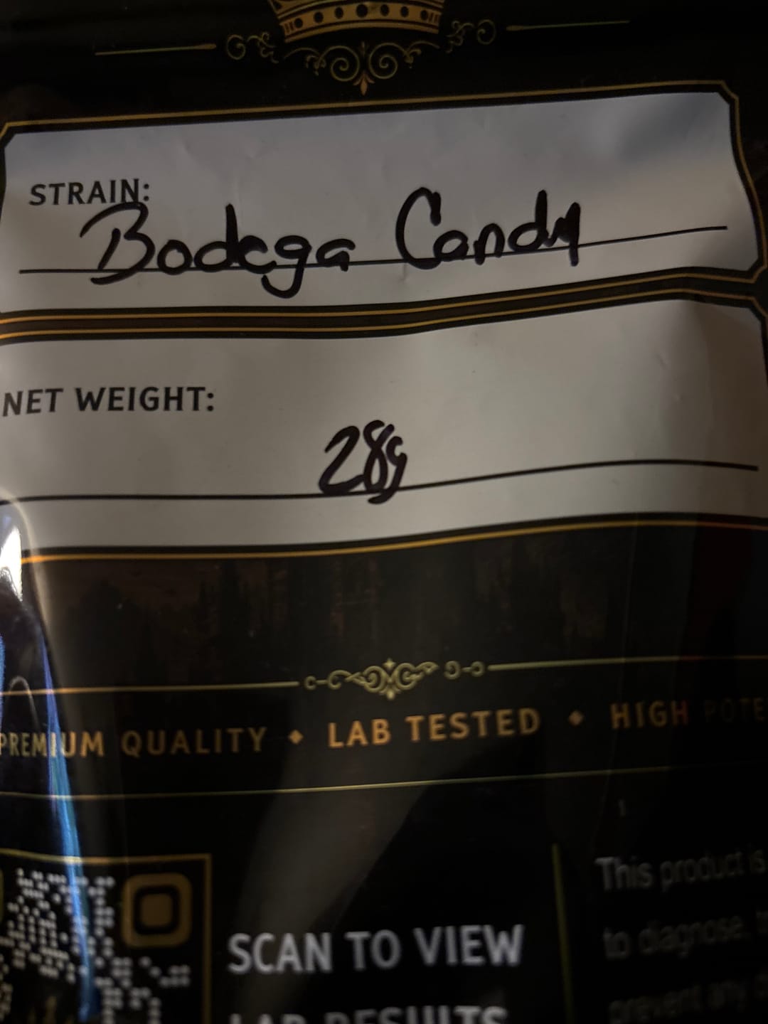 Customer photo review of Black Ice THCA Flower Ounce (28g)