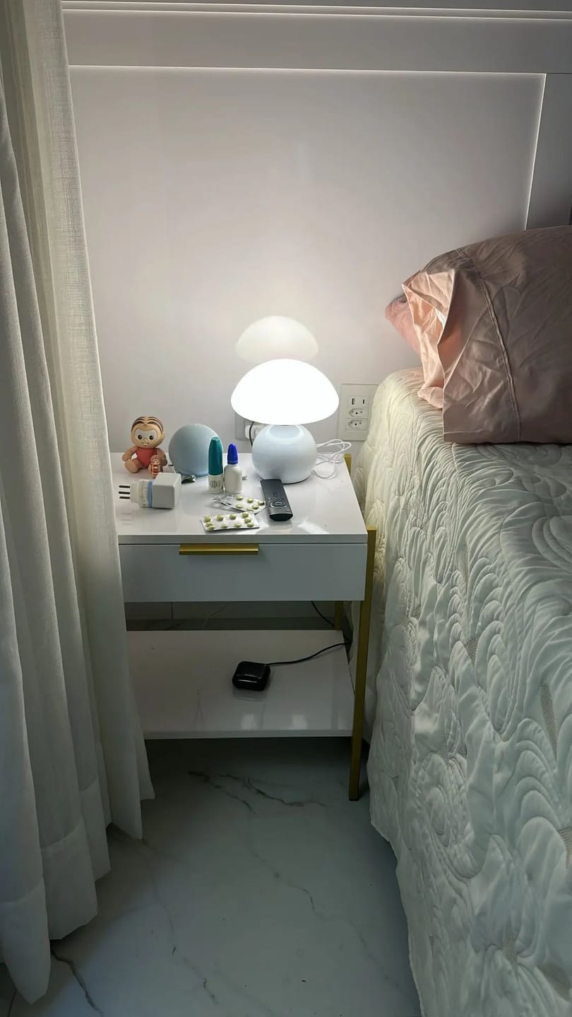 Customer photo review of Luminária de Mesa Cogumelo Minimalista Design Moderno