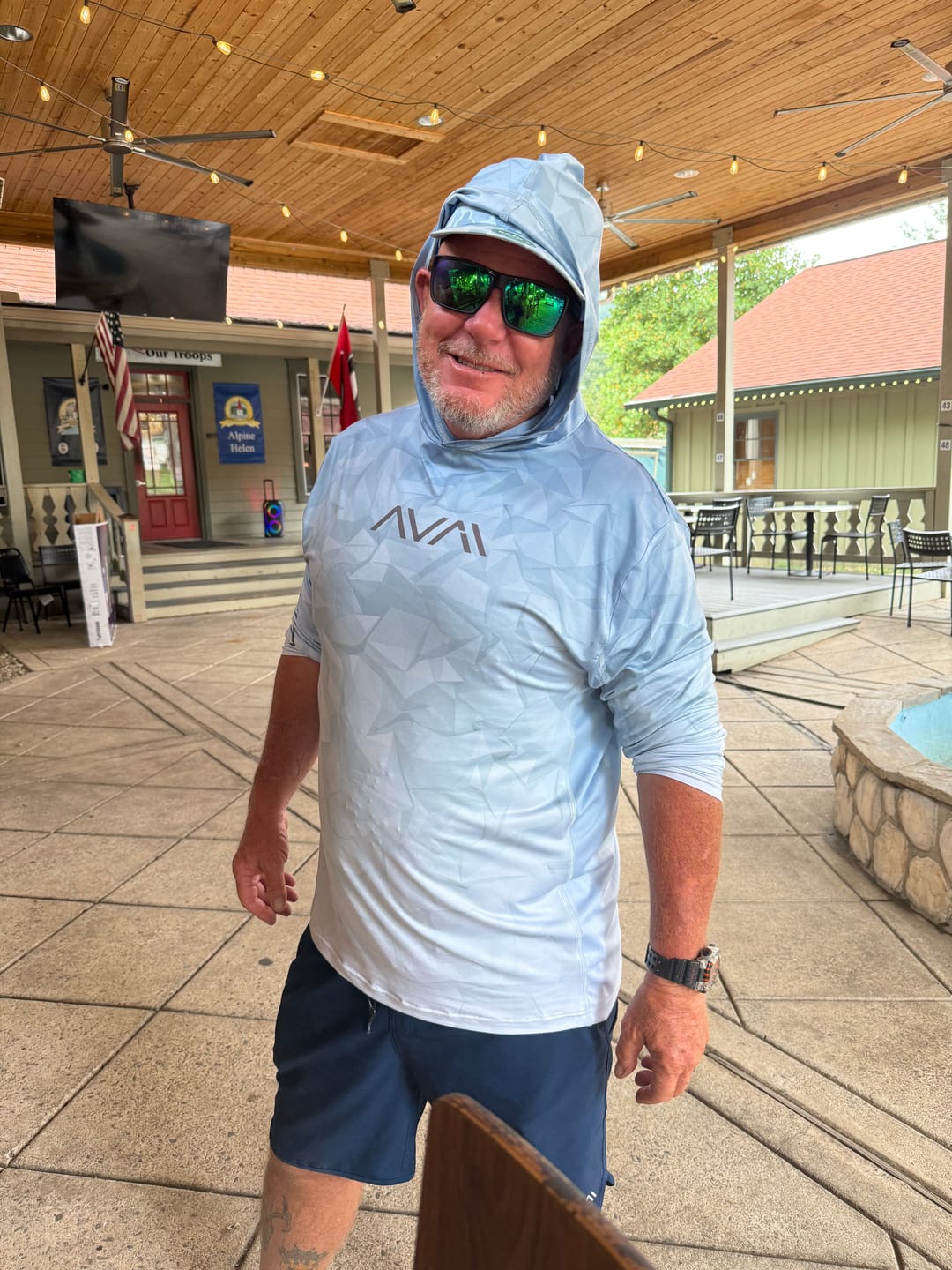 Customer photo review of DryVector Fade Hooded Performance Shirt
