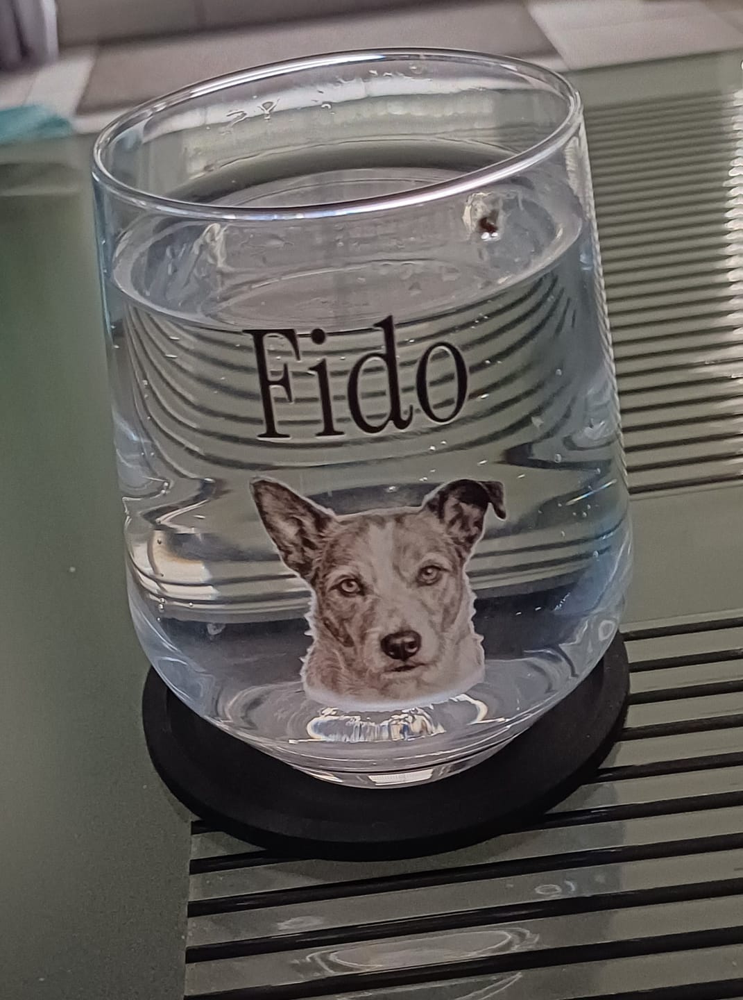 Customer photo review of Personalisiertes Glas - Aquarell Realistisches Porträt