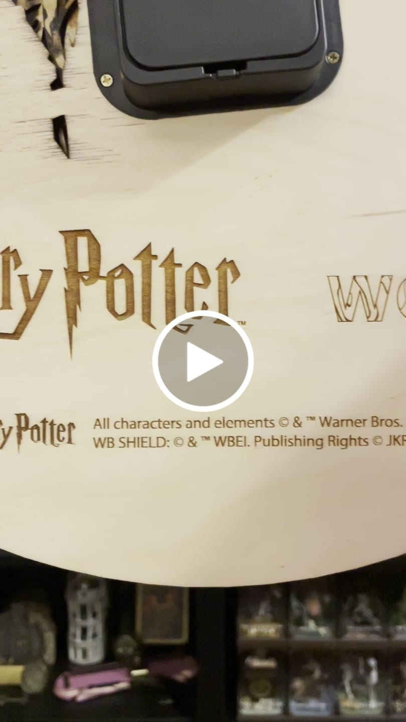 Customer video review of HANDCRAFTED HOGWARTS™ CLOCK TOWER 3D WALL CLOCK - OFFICIALLY LICENSED - HARRY POTTER