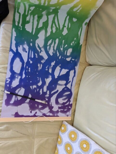 Customer photo review of Magic Drew Colorful Reusable Water Writing Cloth [FREE Water Cup + Brush]
