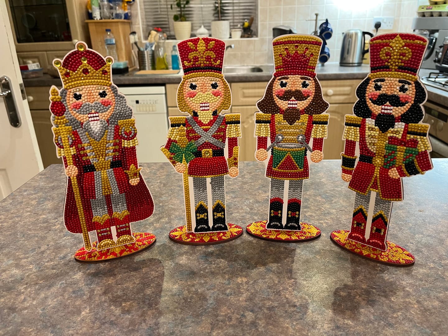 Customer photo review of Traditional Crystal Art Wooden Nutcrackers Set of 4