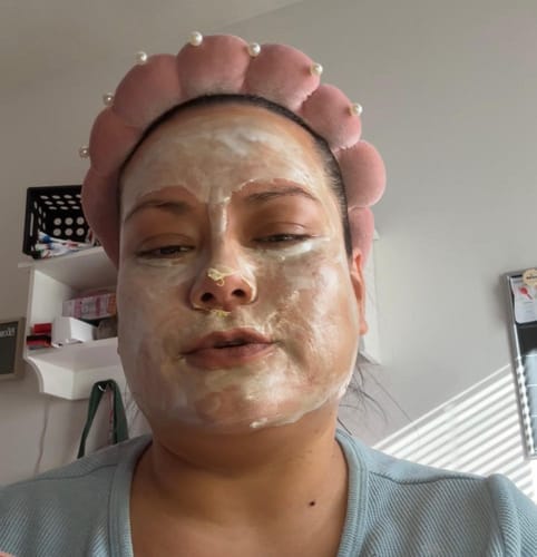 Customer photo review of Collagen Milky Glow Daytime Wrapping Mask