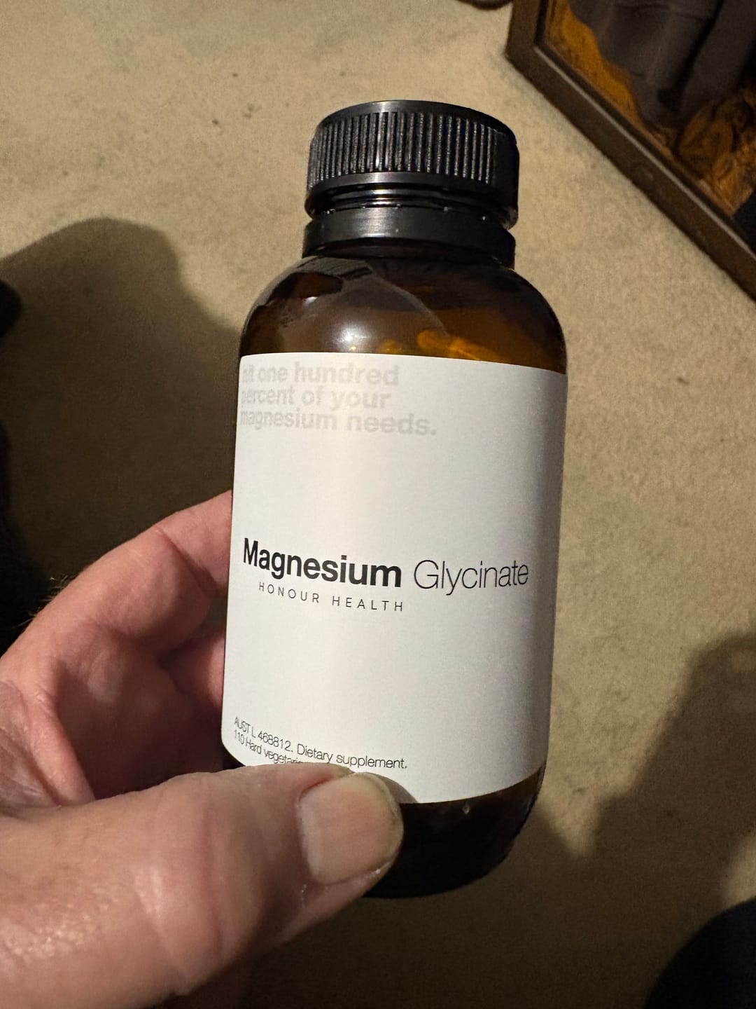 Customer photo review of Magnesium Glycinate (Pure & Unbuffered) - 110 Capsules