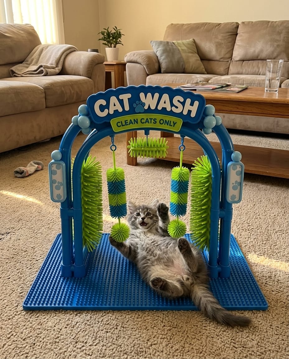 Customer photo review of The Purr Arch - Massage Station