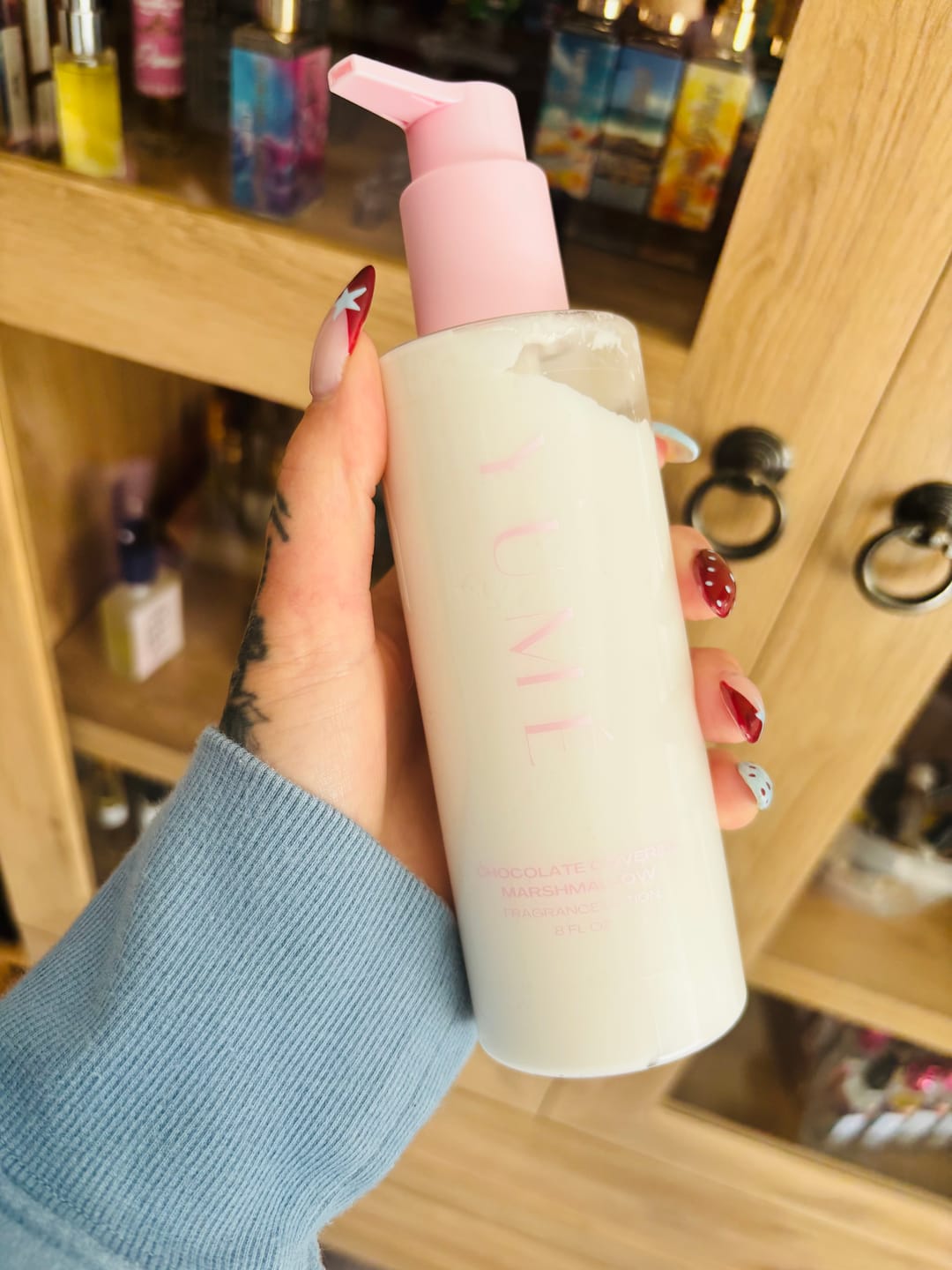 Customer photo review of CHOCOLATE COVERED MARSHMALLOWS FRAGRANCE LOTION