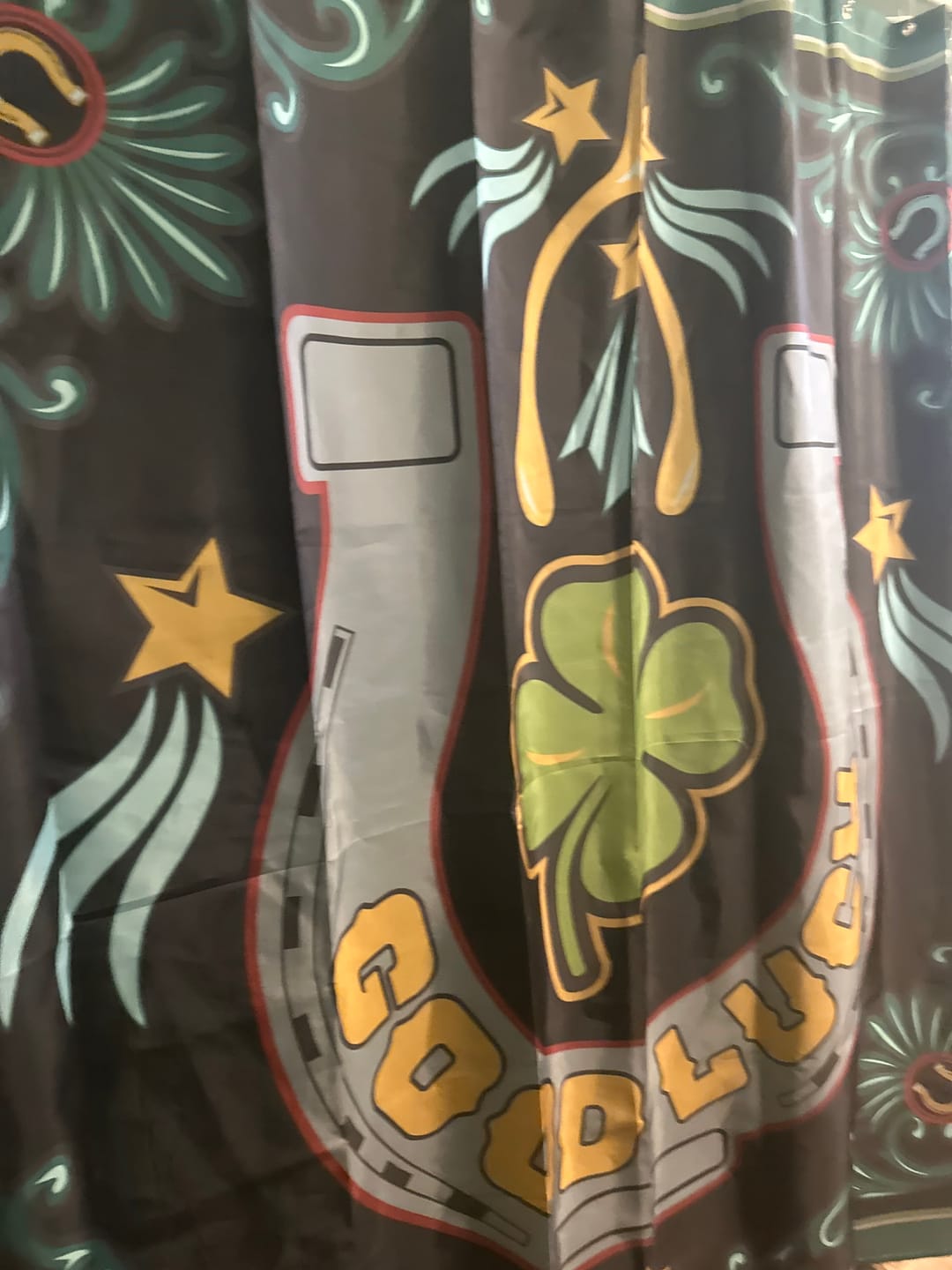 Customer photo review of Shower Curtain - Lucky Horseshoe