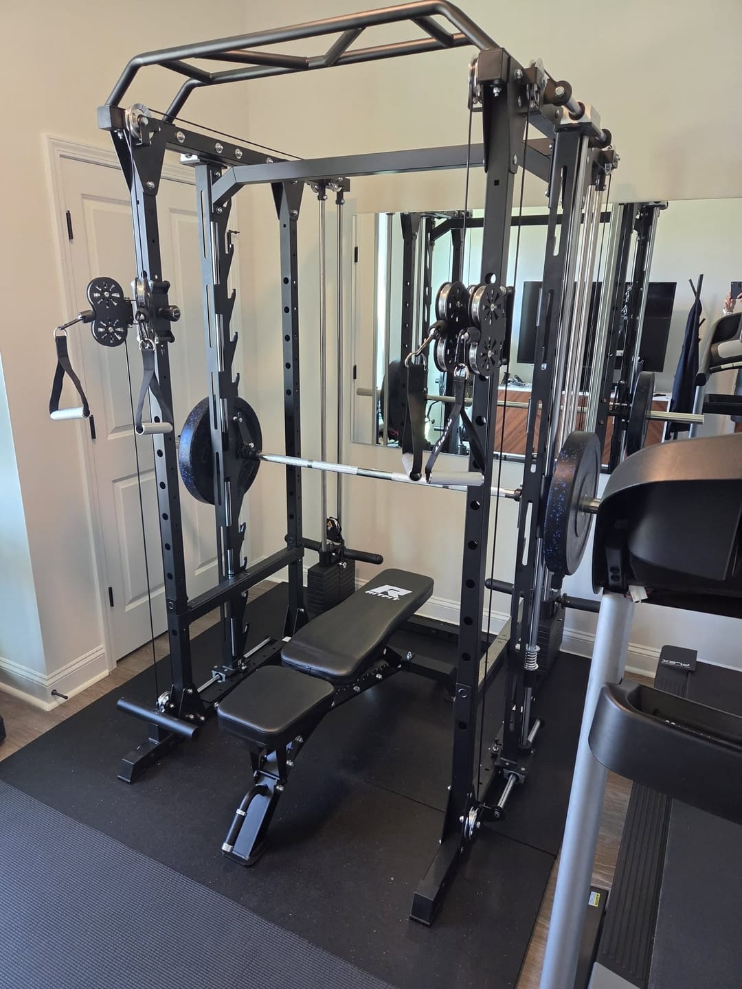 Customer photo review of RitFit P9 Multi-Functional Modular Power Cage With 3D Smith Machine and Adjustable Dual Cable System