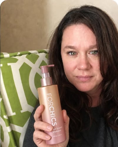 Customer photo review of ForChics Hair Growth Shampoo