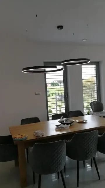 Customer photo review of Gold Chandelier for Living Room, Adjustable Ring, 80 cm