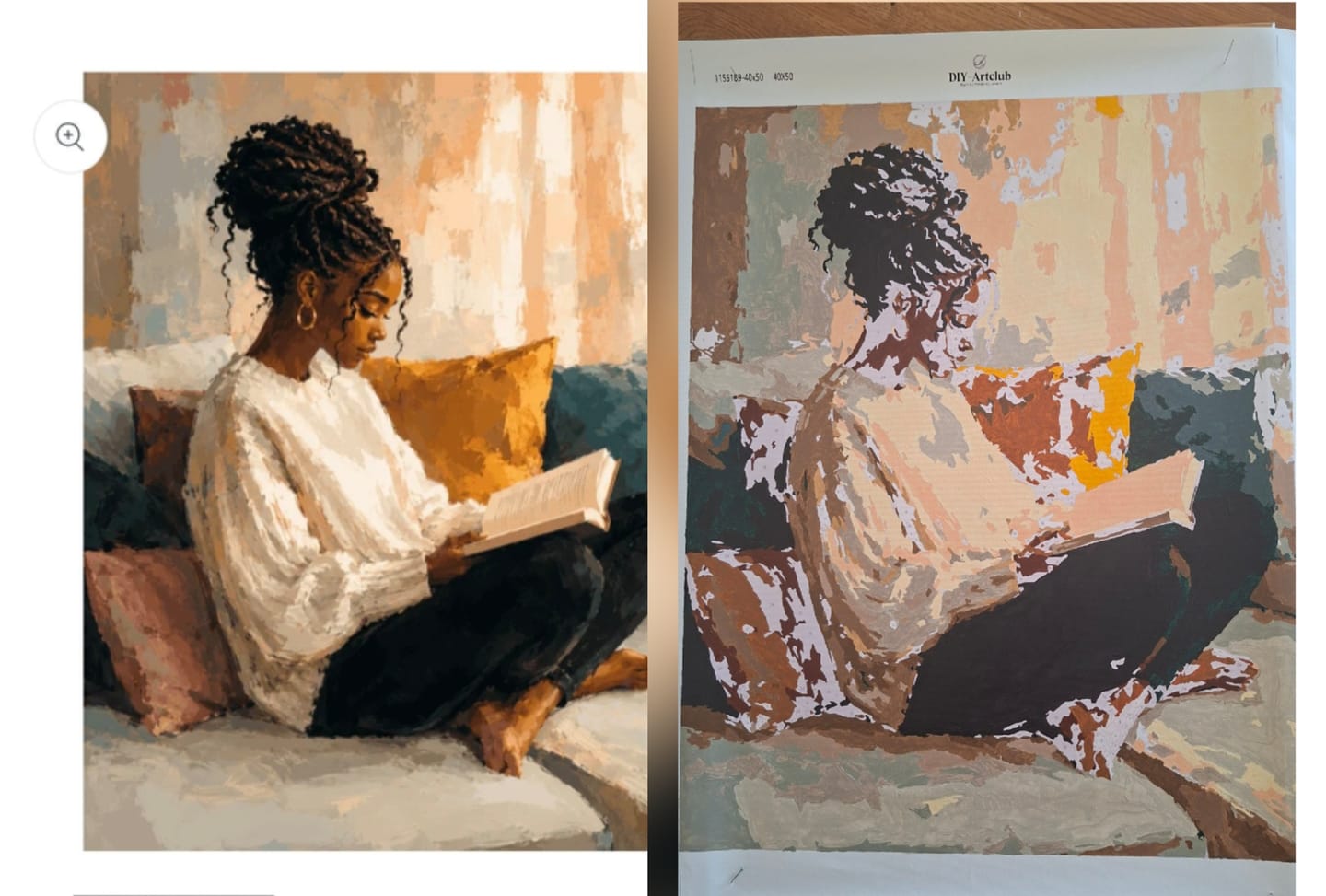 Customer photo review of Sunday Booktime | Paint by Number