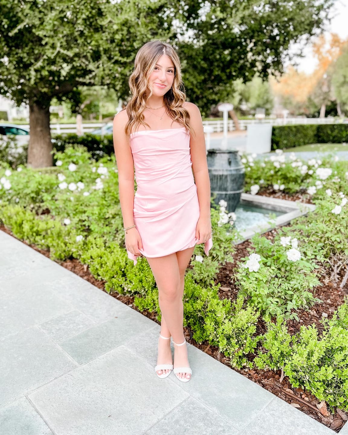 Customer photo review of Strapless Aqua Irregular Hem Sheath Short Dress