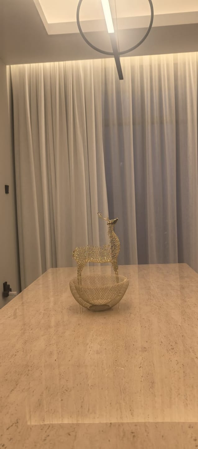 Customer photo review of Jura Rectangular Table Travertine Top 220cm MLL-C10