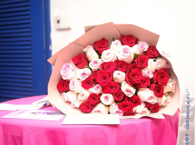 Customer photo review of Pink & Red Rose Bouquet