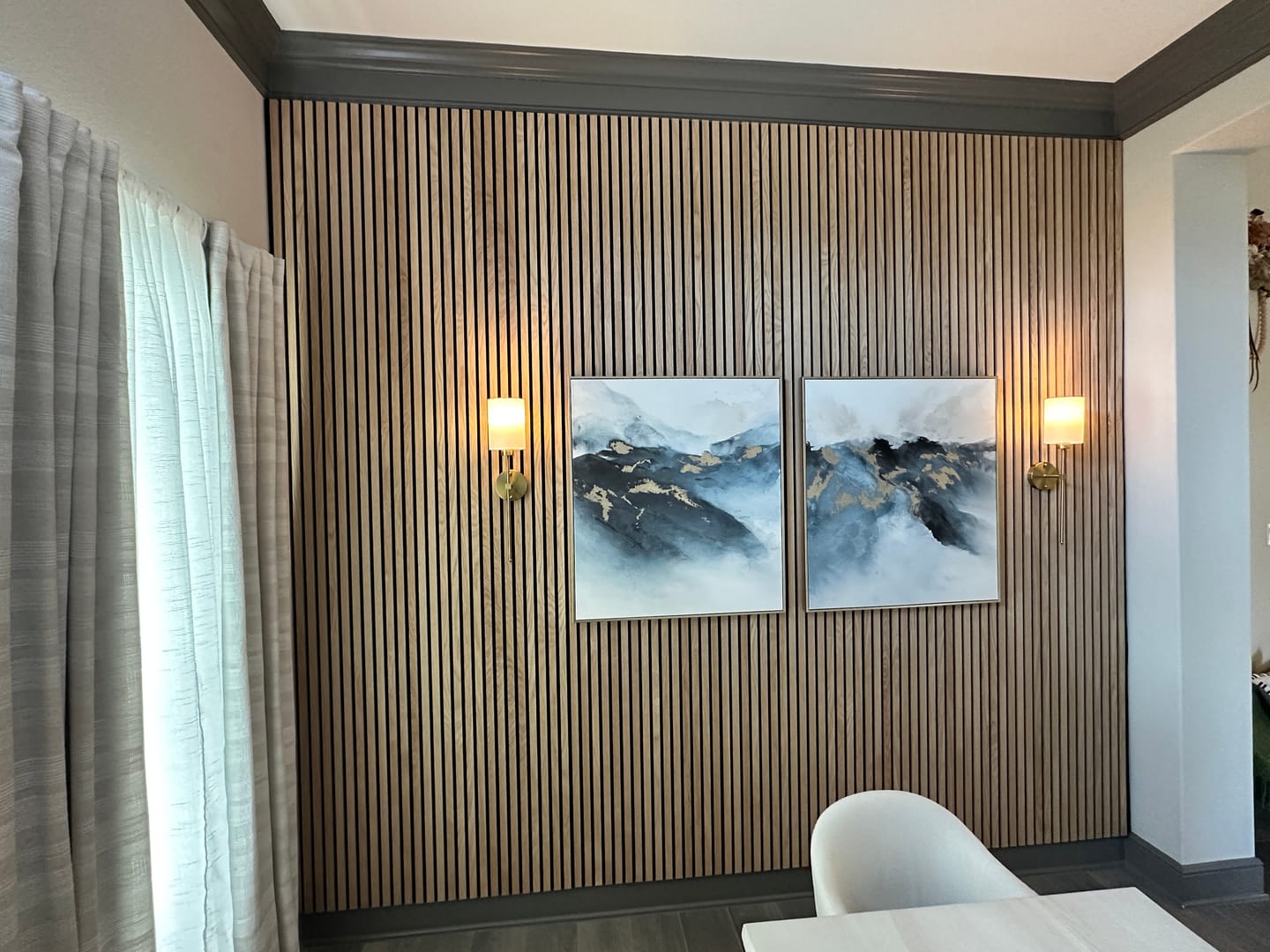 Customer photo review of Acoustic Slat Wall Panel | Natural Oak | Premium 3-sided Wood Veneer