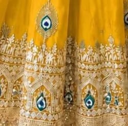 Customer photo review of Yellow Silk Embroidered Anarkali Gown