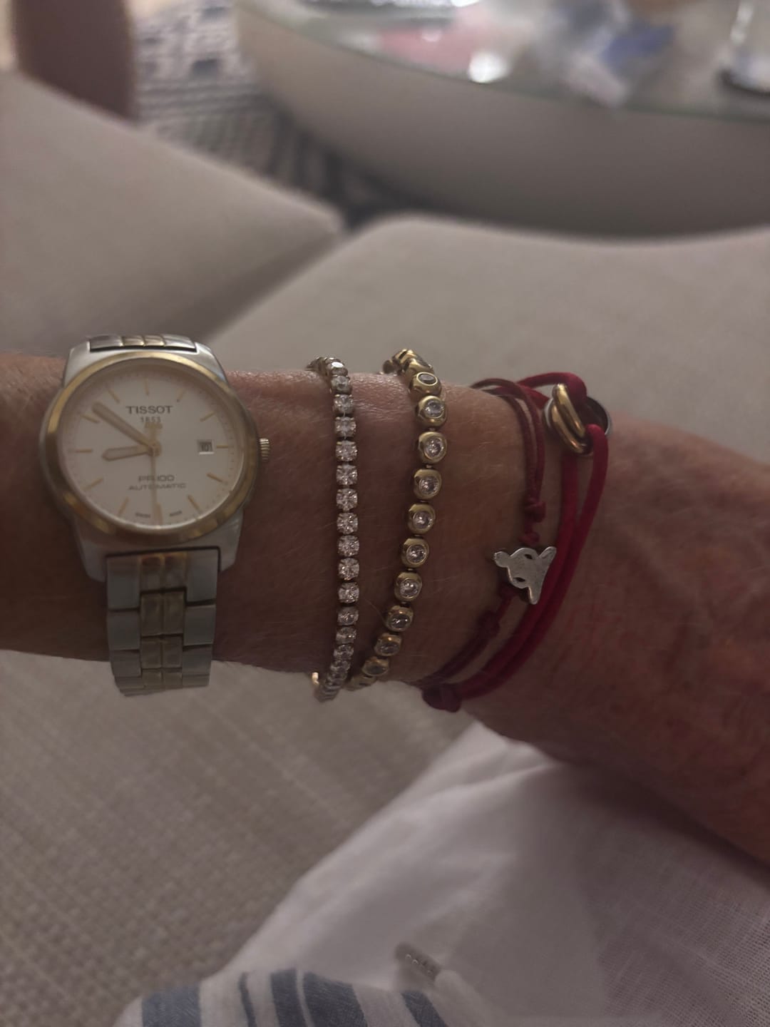 Customer photo review of Classic Bezel Tennis Bracelet