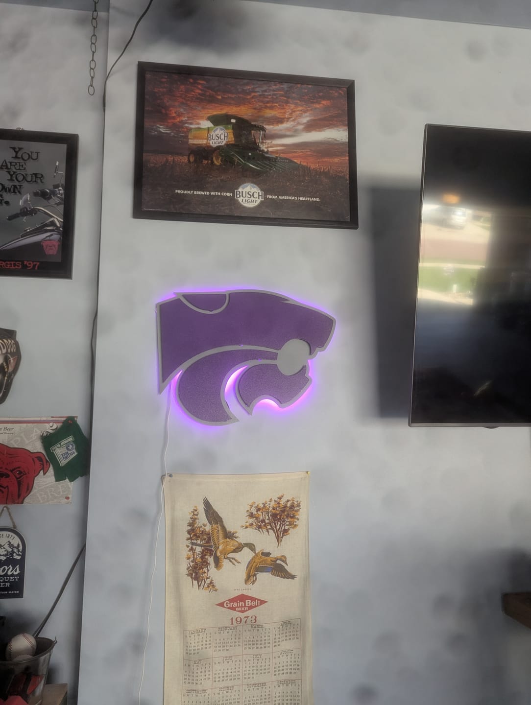 Customer photo review of Kansas State Wildcat Mascot 3D Vintage Metal Wall Art