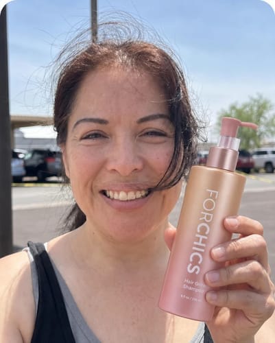 Customer photo review of ForChics Hair Growth Shampoo