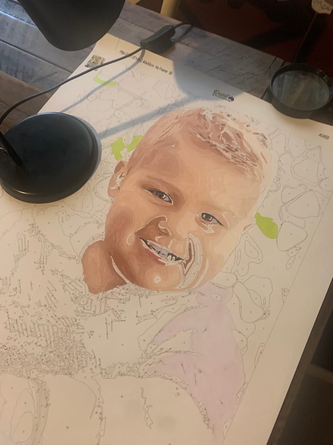 Customer photo review of Custom Paint By Numbers