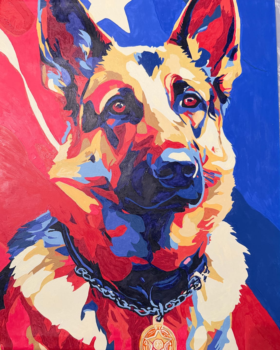 Customer photo review of Honoring K9 | Paint by Number