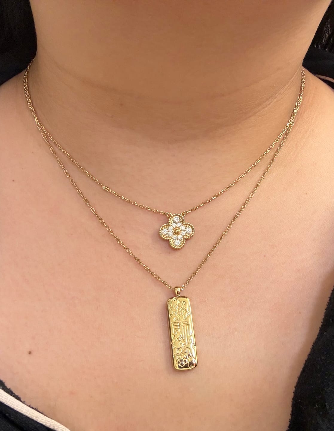 Customer photo review of Plum Blossom Happiness Necklace