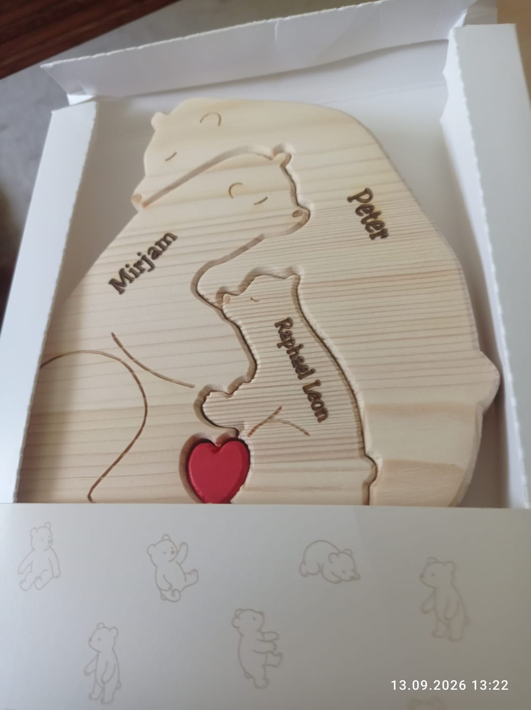 Customer photo review of Bärenfamilie - Süße Personalisierte Holzbären zum Aufstellen für die Familie