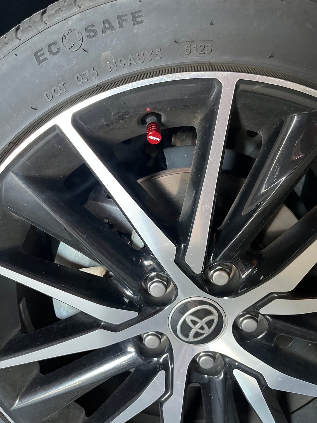 Customer photo review of 80Eighty® Red Valve Stem Caps