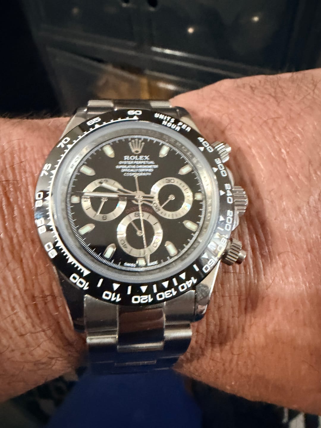 Customer photo review of Rolex Daytona Noir Oyster Steel 116500LN