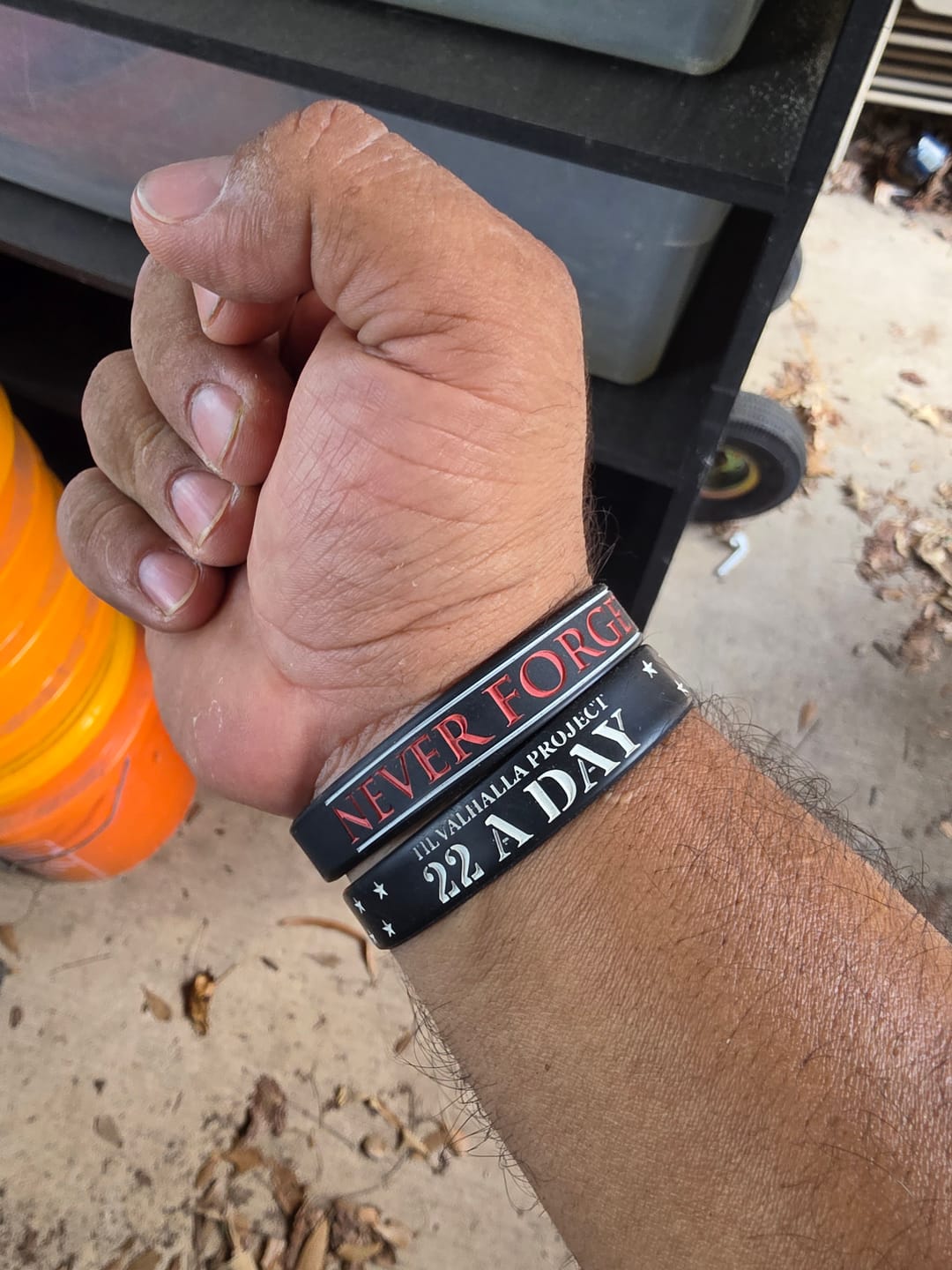 Customer photo review of Do Not Give In - Silicone Bracelet
